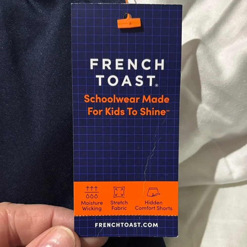 French Toast 6x navy Dark Blue Mini Skirt w/shorts attached pullon style nwt